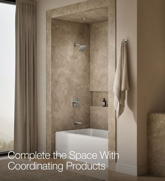 KOHLER® Parallel® Rite-Temp® Vibrant Polished Nickel 1.75 GPM Bath and Shower Trim Kit-4
