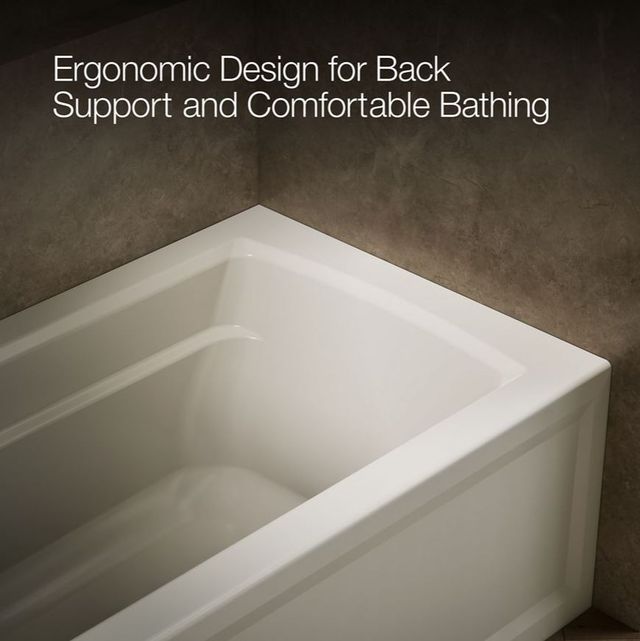 KOHLER® Archer® Biscuit 60" x 32" Alcove Bath - Left Drain-4