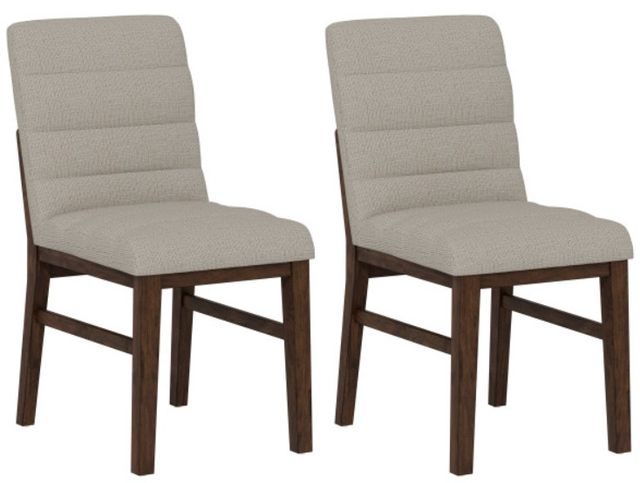 Emerald Home Ronan 2-Piece Brown/Gray Dining Side Chair with Stretcher-0