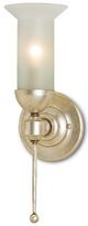 Currey & Company Pristine Burnished Silver Leaf Wall Sconce-0