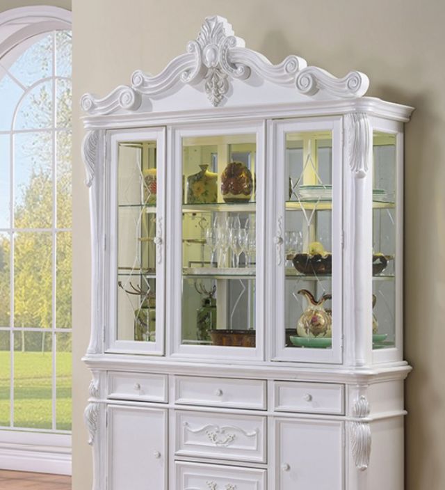 Furniture of America® Manzanita White Hutch and Buffet-4