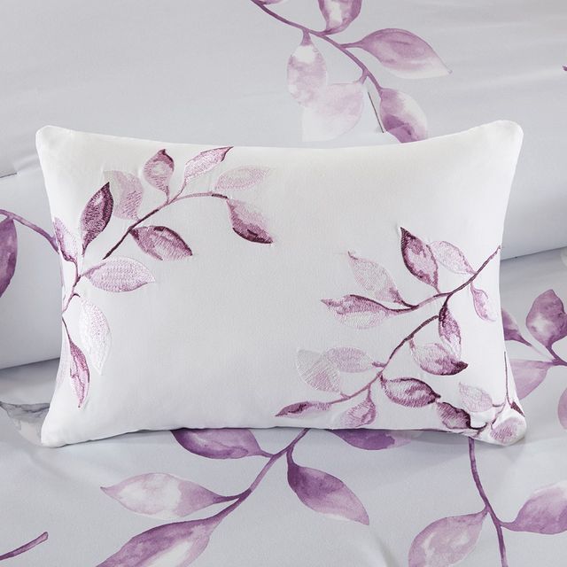 Olliix by Madison Park Essentials Lafael Purple King Complete Comforter and Cotton Sheet Set-4