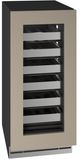 U-Line® Home Collection 15" 2.8 Cu. Ft. Panel Ready Wine Refrigerator with Glass Door-1