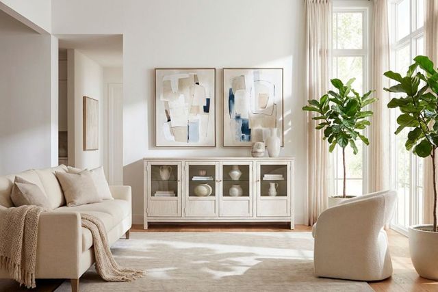 aspenhome® Sandro Brushed White 66'' Console with 4-Doors-1