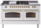 Ilve® Nostalgie II Series 60" White Pro Style Dual Fuel Range-0