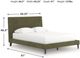 Signature Design by Ashley® Zadilyn Sage Green Queen Upholstered Panel Bed-2