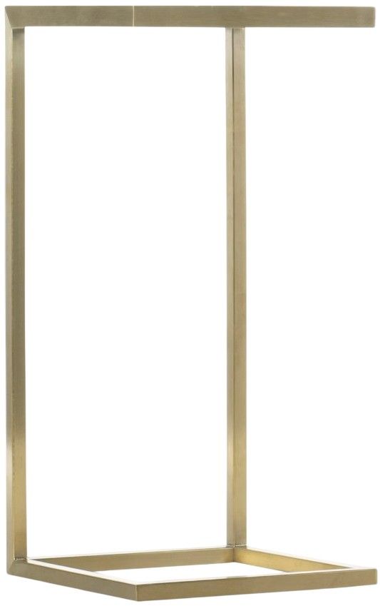 Hooker® Furniture Melange Holmes Silver Leaf C-Shaped Accent Table with Gold Base-0
