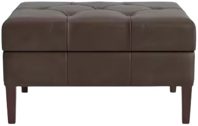 Bassett® Furniture Customizable Dover Sabel 35" Rectangle Tufted Leather Ottoman-1