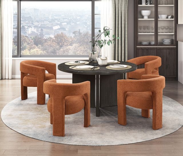 Homelegance® Marais Orange Side Chair-1