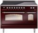 Ilve® Nostalgie II Series 48" Burgundy Pro Style Induction Range-0