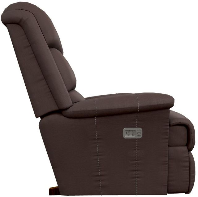 La-Z-Boy® Astor Chestnut Leather Power Rocking Recliner with Headrest and Lumbar-2