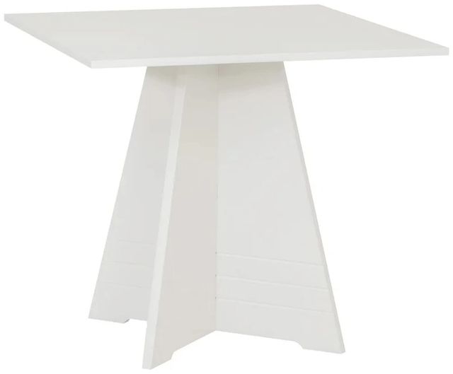 Linon Nancy White Square Pedestal Table-0