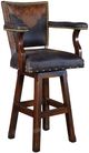 Horizon Home® San Angelo Black/Brown 24'' Swivel Barstool-0
