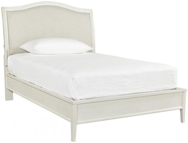 aspenhome® Charlotte White Upholstered Low Profile Twin Panel Bed-0