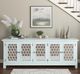 Jofran Inc. Isabella White 86" Mirrored Accent Cabinet-1