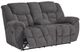 Signature Design by Ashley® Foreside Charcoal Reclining Loveseat with Console-4