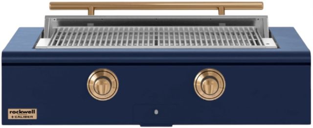 Caliber™ Rockwell Social 2-Burner Cobalt Built-In Natural Gas Grill with Gold Hardware-0