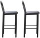 Linon Soleil 2-Piece Black Vinyl Metal Barstool Set-4