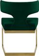 Meridian Furniture Alexandra Green/Gold Velvet Dining Chair-4