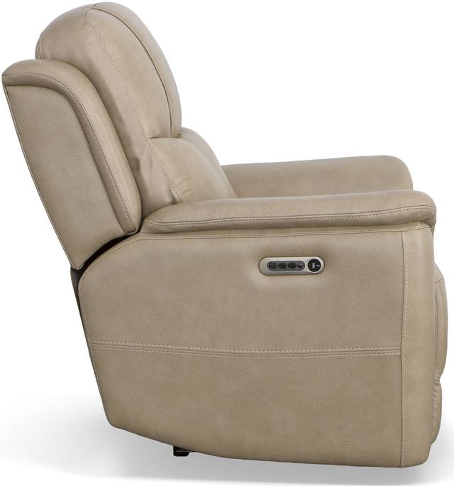 Flexsteel® Crew Pebble Power Recliner with Power Headrest and Lumbar-3
