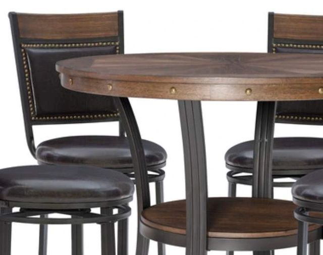 Powell® Franklin 5-Piece Black/Umber Brown Dining Counter Set-1