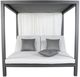CabanaCoast® Customizable Muse Aluminum Outdoor Cabana Daybed Sling Roof with 1 Curtain-1