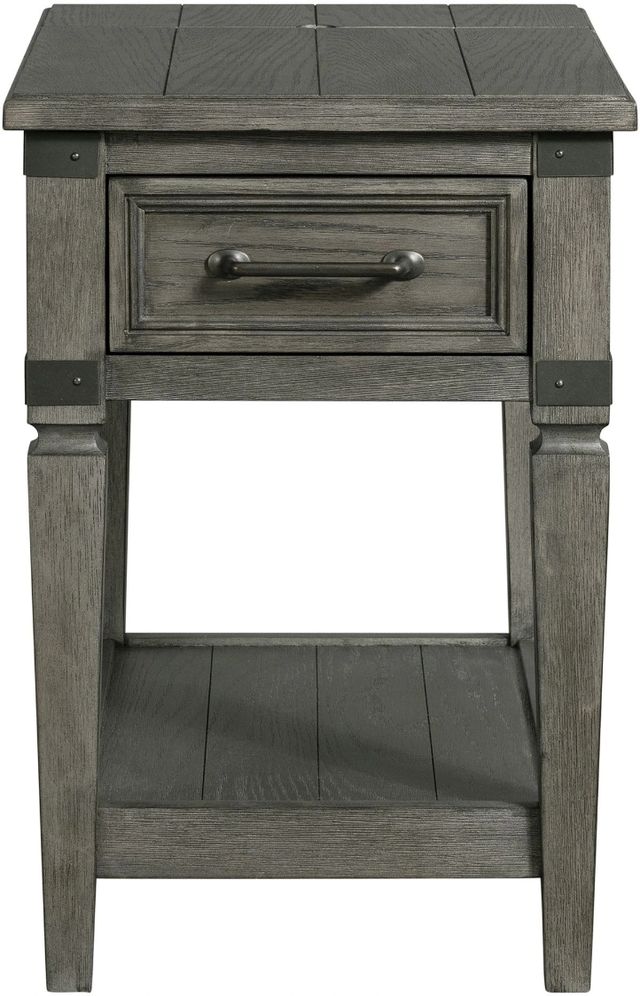 Intercon Foundry Pewter Chairside Table-1