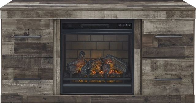 Signature Design by Ashley® Derekson 4-Piece Multi Gray Entertainment Center with Electric Fireplace-1