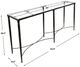 Uttermost® Washington Glass Top Console Table with Rustic Black Frame-2