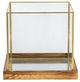 A & B Home Brown/Clear/Gold Glass Dome-1