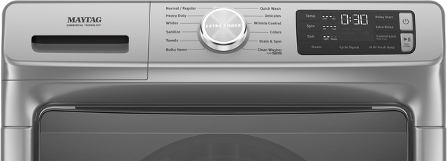 Maytag® Metallic Slate Front Load Washer & Electric Dryer Laundry Pair-3