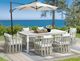 Intercon Alexa 7-Piece White Aluminum/Stone Outdoor Dining Set-1