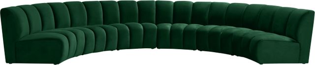 Meridian Furniture Infinity 6-Piece Green Velvet Modular Sectional-0
