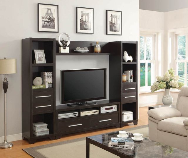 Coaster® Cappuccino Bridge With Back Panel-3