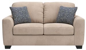 Front view of the Ashley® Panola Taupe Loveseat