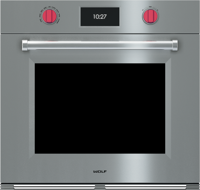 Wolf® M Series 30" Stainless Steel Professional Single Electric Built in Wall Oven-1