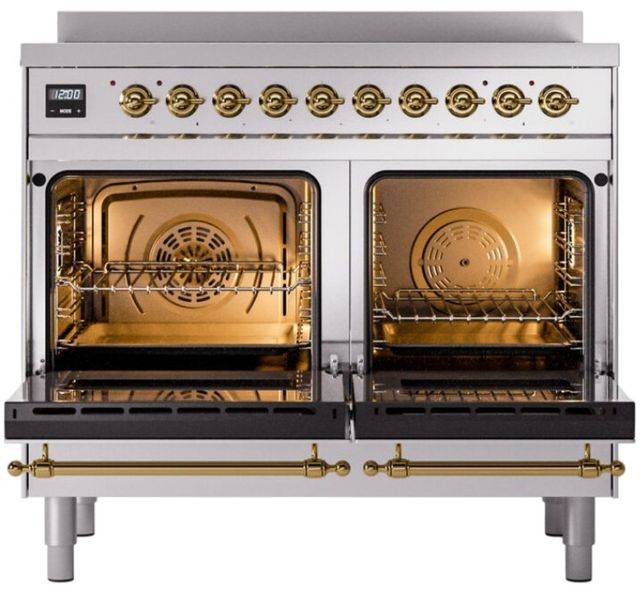 Ilve® Nostalgie II Series 40" Stainless Steel Pro Style Induction Range-1