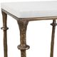 Uttermost® Penelope Antique Brass/White Marble Accent Table-4