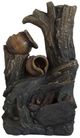 A & B Home Aged Brown 4-Tier Broken Pot Outdoor Water Fountain-0