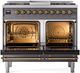 Ilve® Nostalgie II Series 40" Graphite Matte Pro Style Dual Fuel Range-1