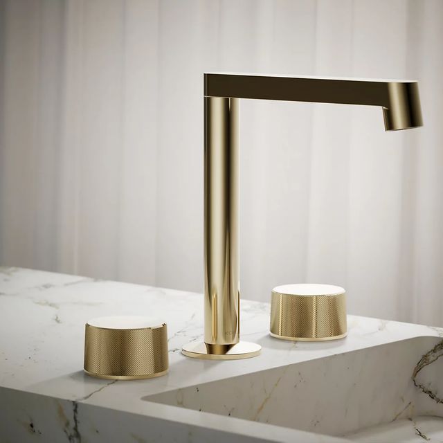 KOHLER® Components® Vibrant French Gold Oyl Bathroom Sink Faucet Handles-3