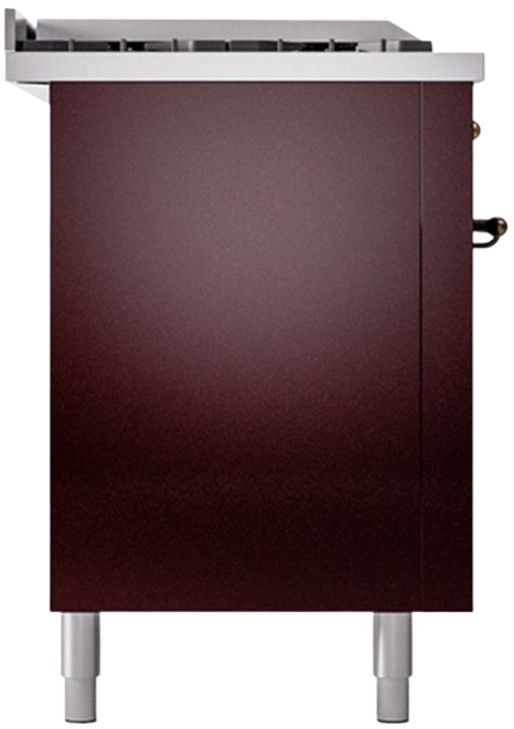 Ilve® Nostalgie II Series 60" Burgundy Pro Style Dual Fuel Range-2