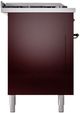 Ilve® Nostalgie II Series 60" Burgundy Pro Style Dual Fuel Range-2