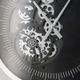 A & B Home Black/Silver Gear Clock-3