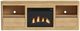 Elements International Rosalie Natural 71" TV Console with Fireplace Insert -2