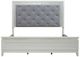 Liberty Furniture Reflections Gray/Pearl White/Rhinestone King Upholstered Panel Bed-2