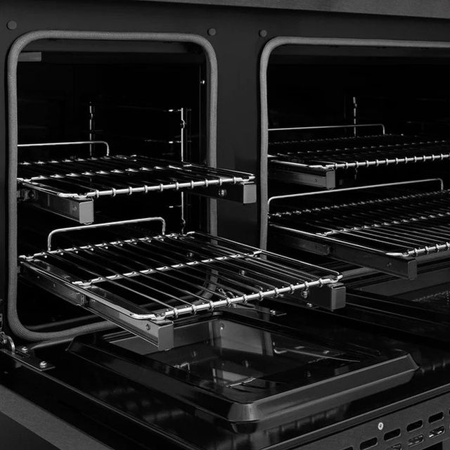 ZLINE Designer Paramount 48" Black Satin Stainless Steel Pro Style Dual Fuel Range with 8 Burner Gas Cooktop-3