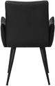 Monarch Specialties Inc. 2-Piece Black 36" Faux Leather Dining Chair Set with Black Metal Legs-5