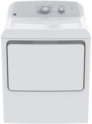 GE® 6.2 Cu. Ft. White Front Load Electric Dryer
