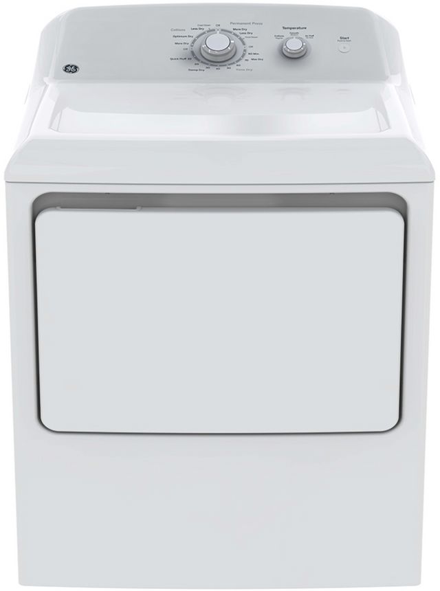 GE® 6.2 Cu. Ft. White Front Load Electric Dryer-0